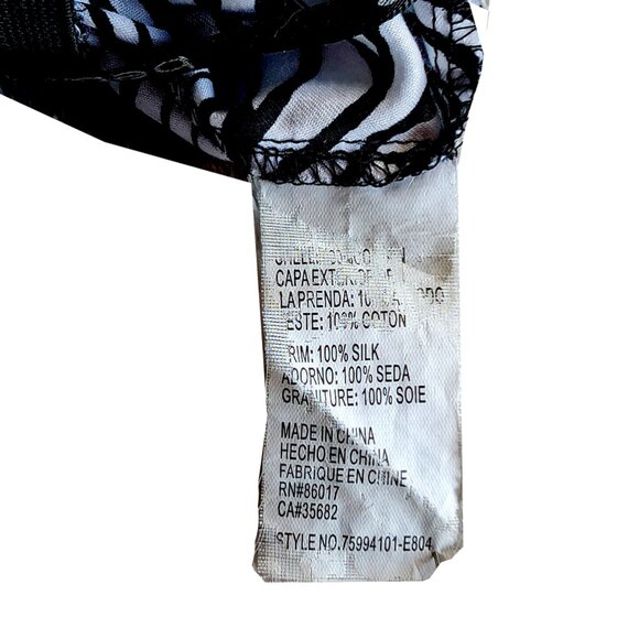 Bebe Black & White Ruched top Dress with gathered tiers Size XS - Picture 6 of 6